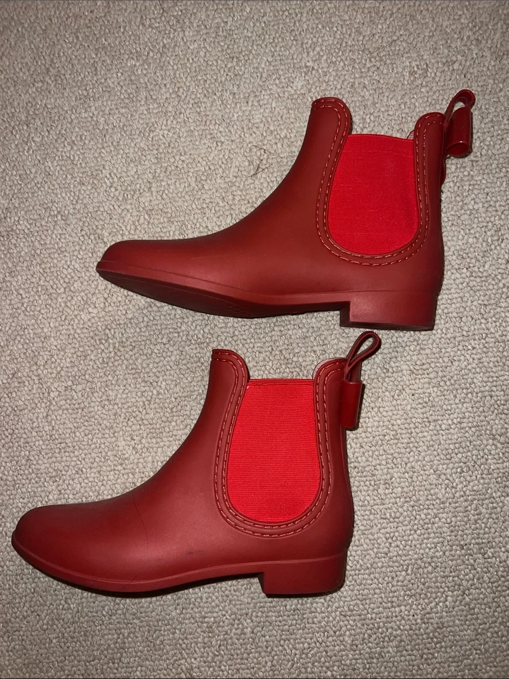 Red Chelsea Rain Boots